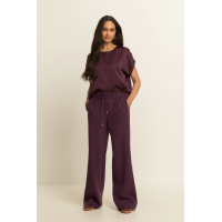 Expresso Blouse Top Fudge Dark Red